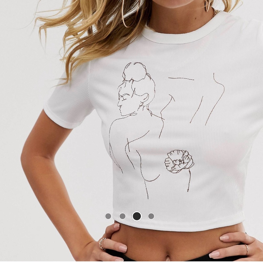 ASOS Pretty little thing ribbed crop top